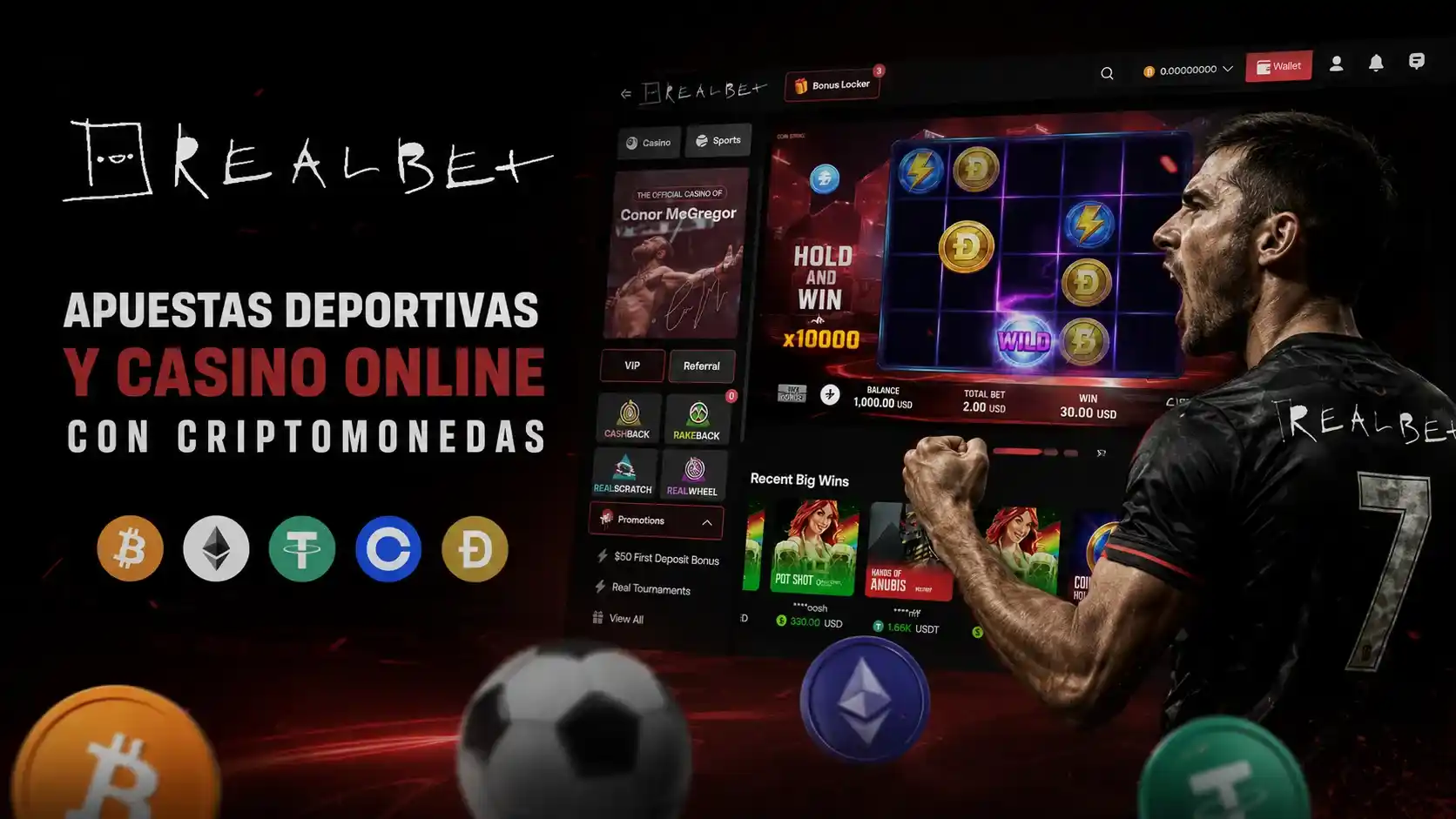 Realbet: Análisis de plataforma de casino online y apuestas deportivas con criptomonedas